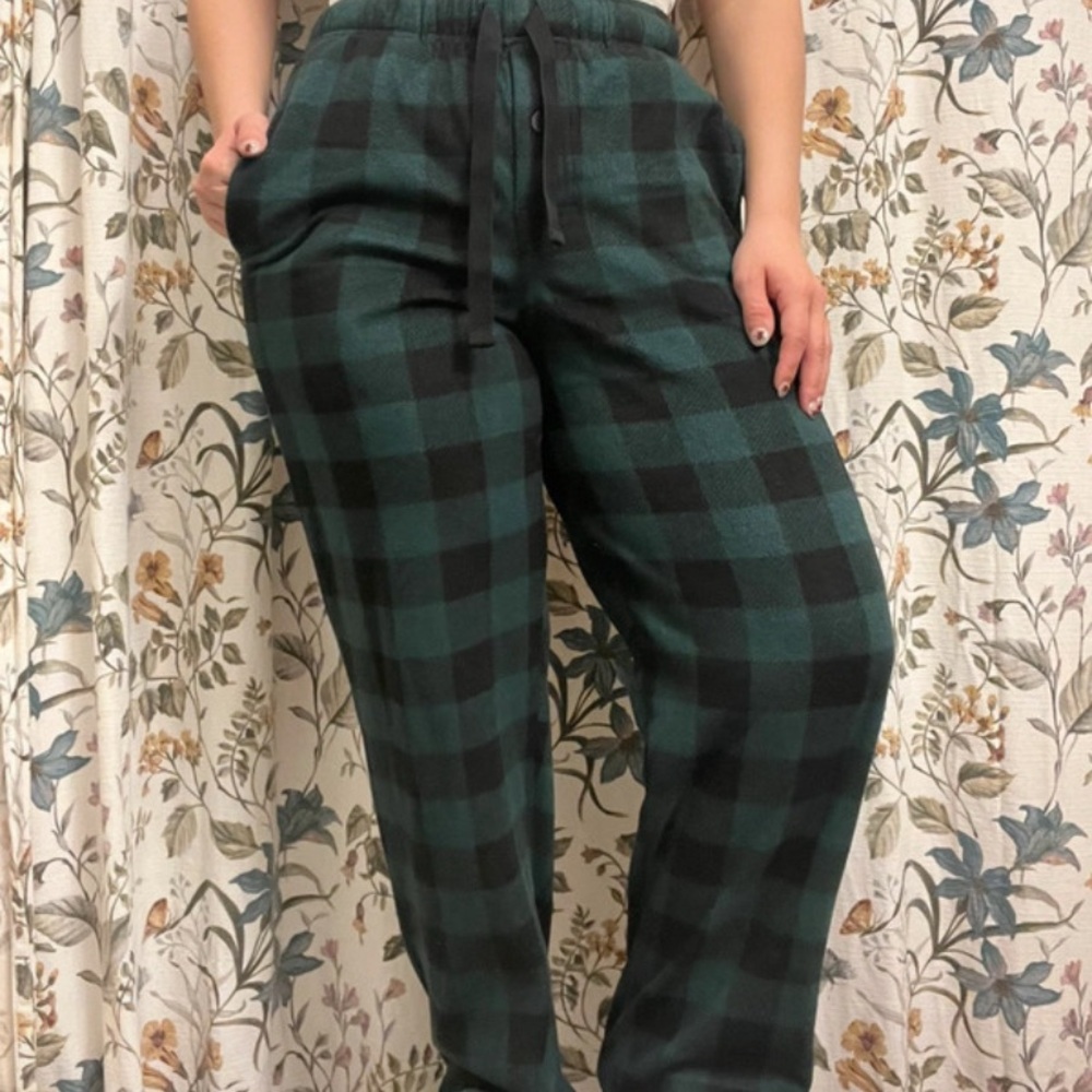 George Olive Green and Black Plaid pajama pants